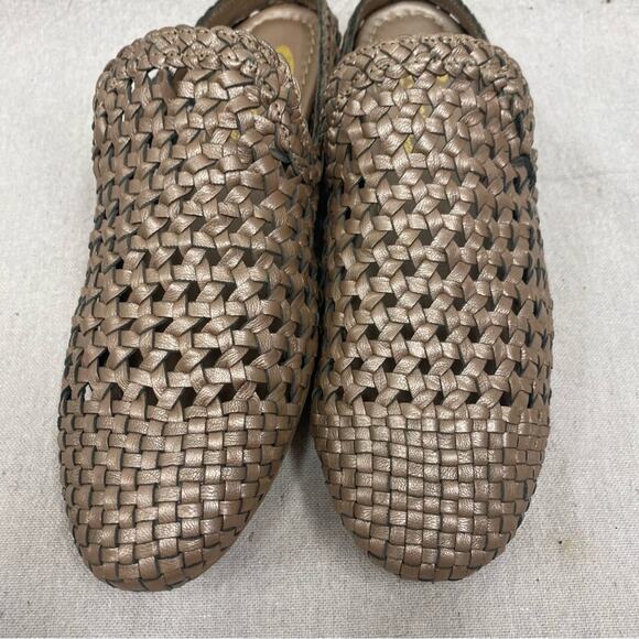 Sbicca Vintage Collection Iota metallic bronze woven leather mules NIB Size 9 - Picture 4 of 15